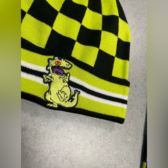 Rugrats Cheerful REX Holiday Knit Sweater w/ Scarf & Hat  Size Medium/Large - Picture 3 of 9